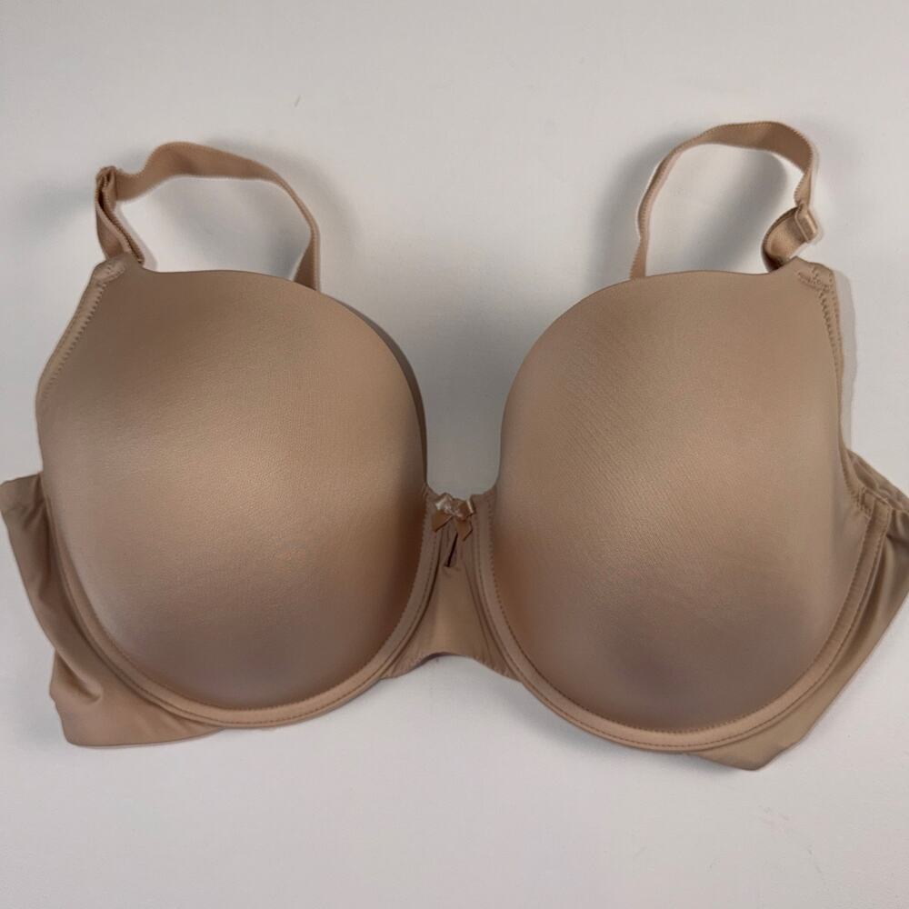 Torrid XO Plunge Push Up Smooth Bra Nude Underwire Plus Size 42DD